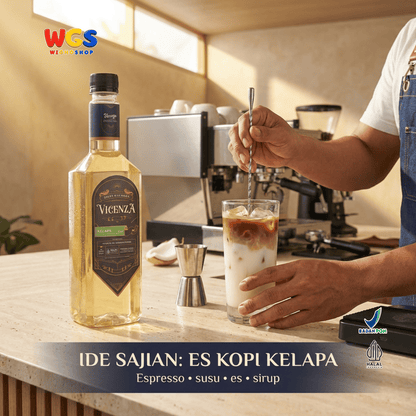 Vicenza Sirup Kelapa 750ml - Coconut Syrup untuk Kopi Susu, Mocktail, Es Buah & Milkshake