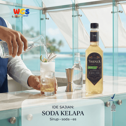 Vicenza Sirup Kelapa 750ml - Coconut Syrup untuk Kopi Susu, Mocktail, Es Buah & Milkshake