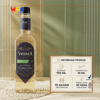 Vicenza Sirup Kelapa 750ml - Coconut Syrup untuk Kopi Susu, Mocktail, Es Buah & Milkshake