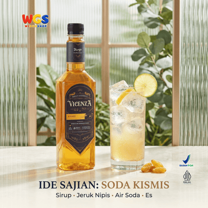 Vicenza Sirup Kismis 750ml - Raisin Syrup untuk Kopi, Teh, Mocktail & Milkshake