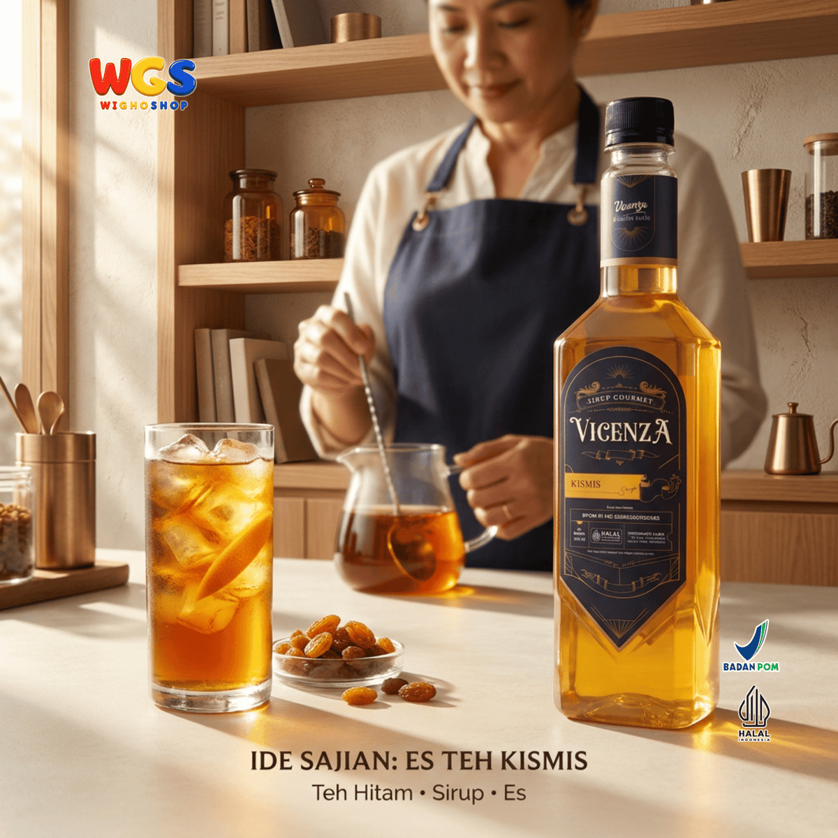 Vicenza Sirup Kismis 750ml - Raisin Syrup untuk Kopi, Teh, Mocktail & Milkshake