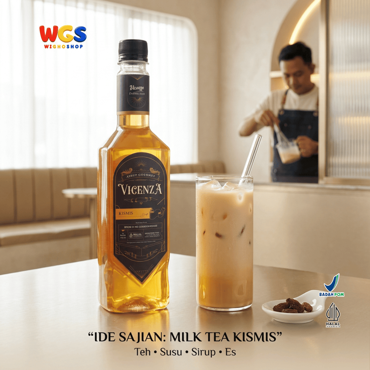 Vicenza Sirup Kismis 750ml - Raisin Syrup untuk Kopi, Teh, Mocktail & Milkshake
