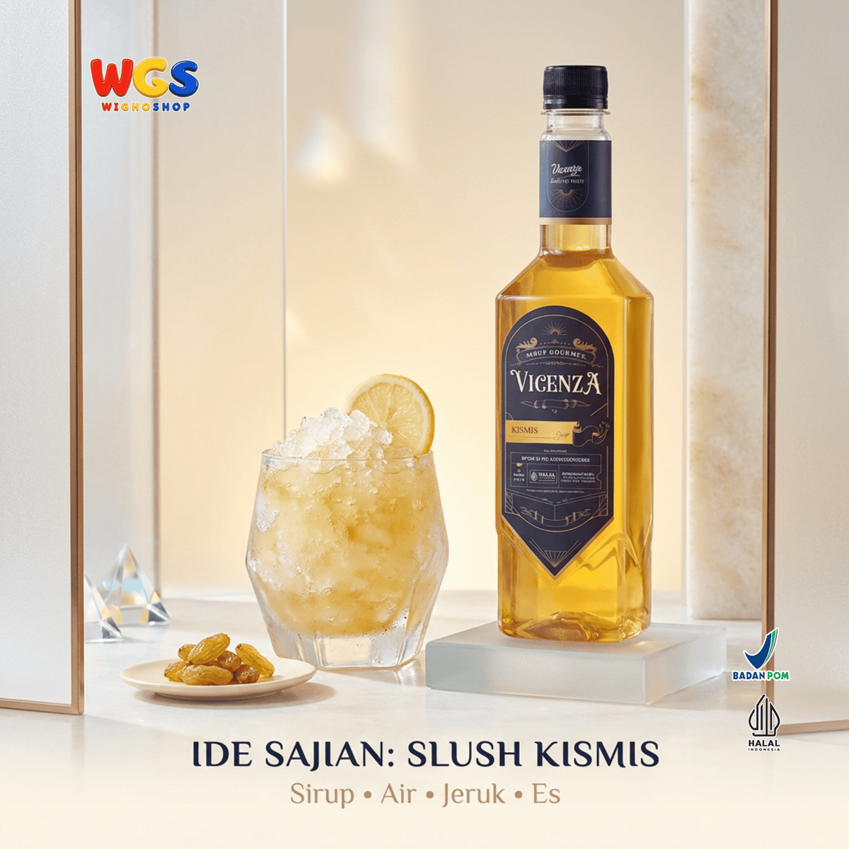 Vicenza Sirup Kismis 750ml - Raisin Syrup untuk Kopi, Teh, Mocktail & Milkshake