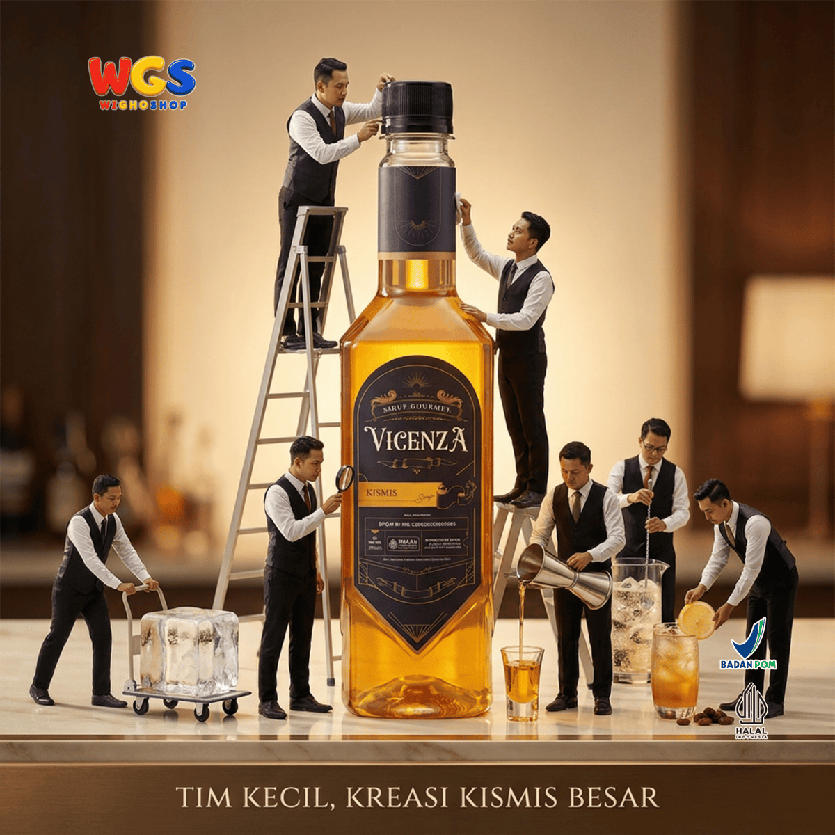 Vicenza Sirup Kismis 750ml - Raisin Syrup untuk Kopi, Teh, Mocktail & Milkshake