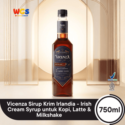 Vicenza Sirup Krim Irlandia 750ml - Irish Cream Syrup untuk Kopi, Latte & Milkshake