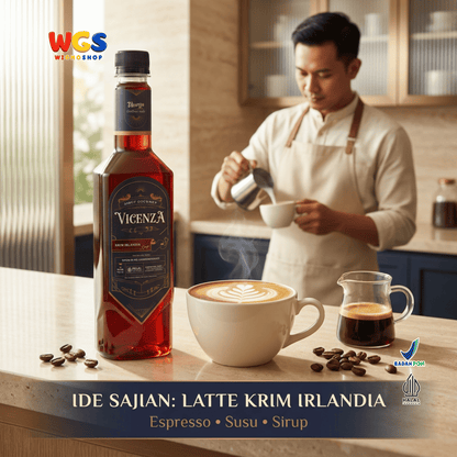 Vicenza Sirup Krim Irlandia 750ml - Irish Cream Syrup untuk Kopi, Latte & Milkshake