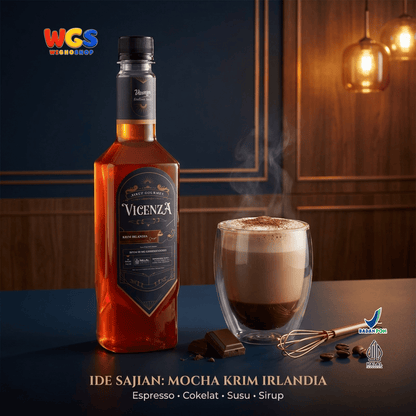 Vicenza Sirup Krim Irlandia 750ml - Irish Cream Syrup untuk Kopi, Latte & Milkshake