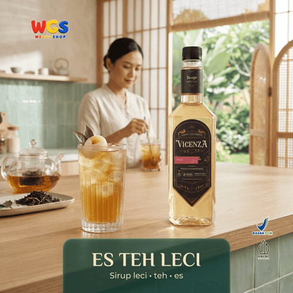 Vicenza Sirup Leci 750ml - Lychee Syrup untuk Es Teh Leci, Mocktail & Es Buah
