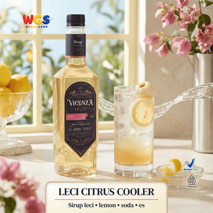 Vicenza Sirup Leci 750ml - Lychee Syrup untuk Es Teh Leci, Mocktail & Es Buah