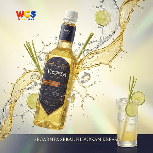Vicenza Sirup Lemongrass Serai 750ml - Lemongrass Syrup untuk Teh, Soda & Mocktail