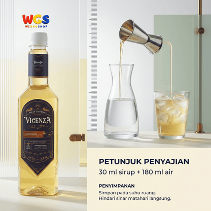 Vicenza Sirup Lemongrass Serai 750ml - Lemongrass Syrup untuk Teh, Soda & Mocktail