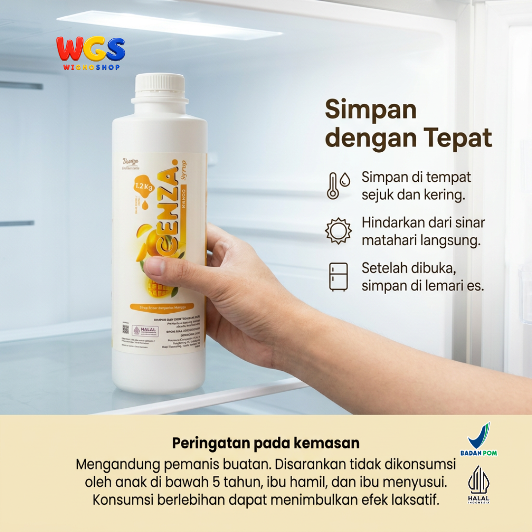 Vicenza Sirup Mangga 1.2kg - Mango Syrup untuk Mango Tea, Mocktail & Smoothie