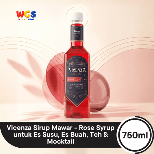 Vicenza Sirup Mawar 750ml - Rose Syrup untuk Es Susu, Es Buah, Teh & Mocktail