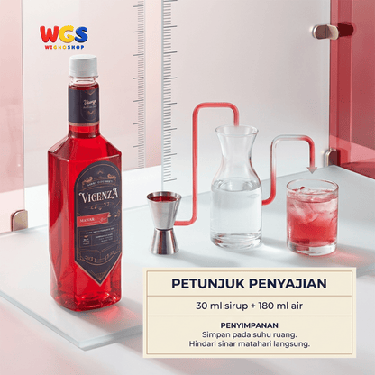 Vicenza Sirup Mawar 750ml - Rose Syrup untuk Es Susu, Es Buah, Teh & Mocktail