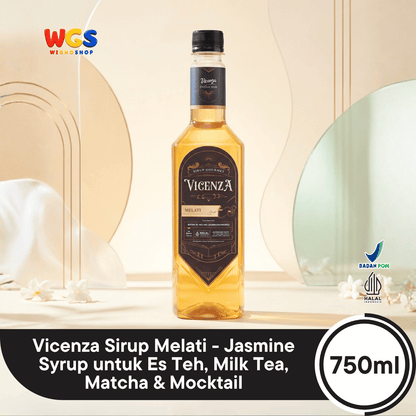 Vicenza Sirup Melati 750ml - Jasmine Syrup untuk Es Teh, Milk Tea, Matcha & Mocktail