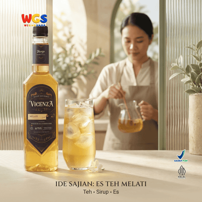 Vicenza Sirup Melati 750ml - Jasmine Syrup untuk Es Teh, Milk Tea, Matcha & Mocktail