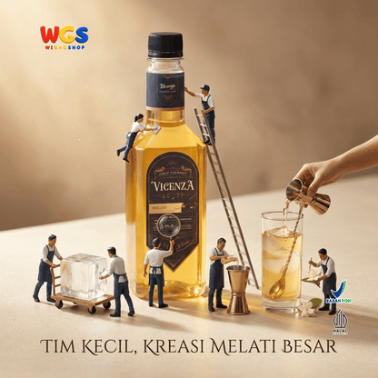 Vicenza Sirup Melati 750ml - Jasmine Syrup untuk Es Teh, Milk Tea, Matcha & Mocktail