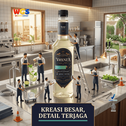 Vicenza Sirup Mint 750ml - Mint Syrup untuk Mocktail Mojito, Lemon Tea, Kopi & Soda