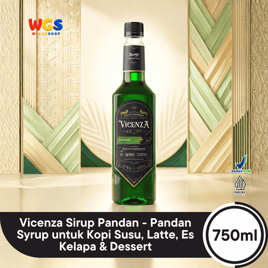 Vicenza Sirup Pandan 750ml - Pandan Syrup untuk Kopi Susu, Latte, Es Kelapa & Dessert
