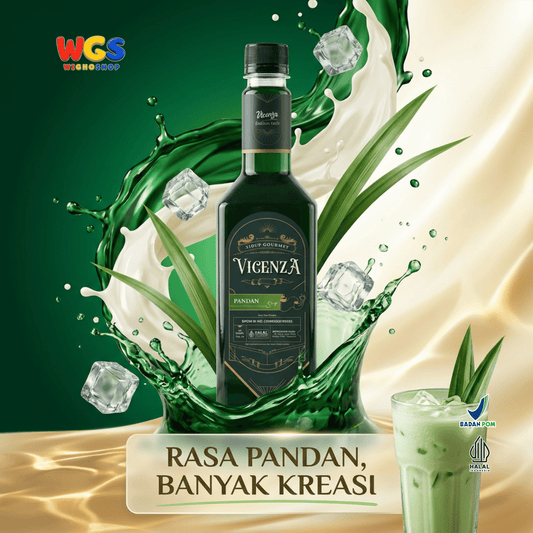 Vicenza Sirup Pandan 750ml - Pandan Syrup untuk Kopi Susu, Latte, Es Kelapa & Dessert