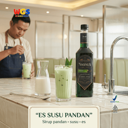 Vicenza Sirup Pandan 750ml - Pandan Syrup untuk Kopi Susu, Latte, Es Kelapa & Dessert