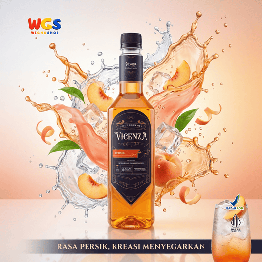 Vicenza Sirup Persik 750ml - Peach Syrup untuk Es Teh, Mocktail, Soda & Dessert