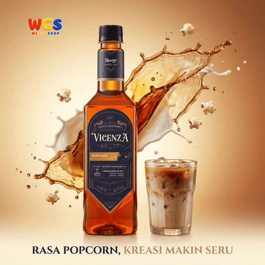 Vicenza Sirup Popcorn 750ml - Popcorn Syrup untuk Kopi, Latte, Milkshake & Dessert