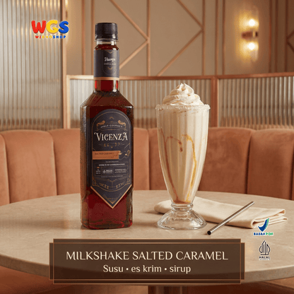 Vicenza Sirup Salted Caramel 750ml - Sirup Karamel Asin untuk Kopi Susu, Latte & Milkshake