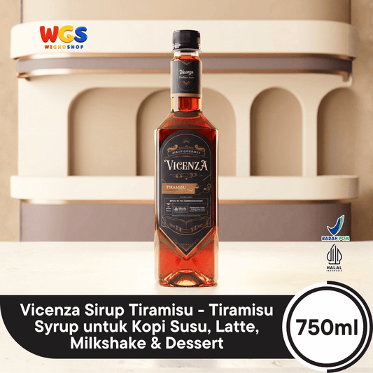 Vicenza Sirup Tiramisu 750ml - Tiramisu Syrup untuk Kopi Susu, Latte, Milkshake & Dessert