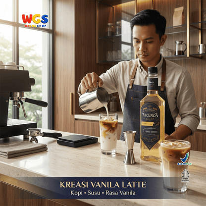 Vicenza Sirup Vanila 750ml - Vanilla Syrup untuk Kopi Susu, Latte & Milkshake