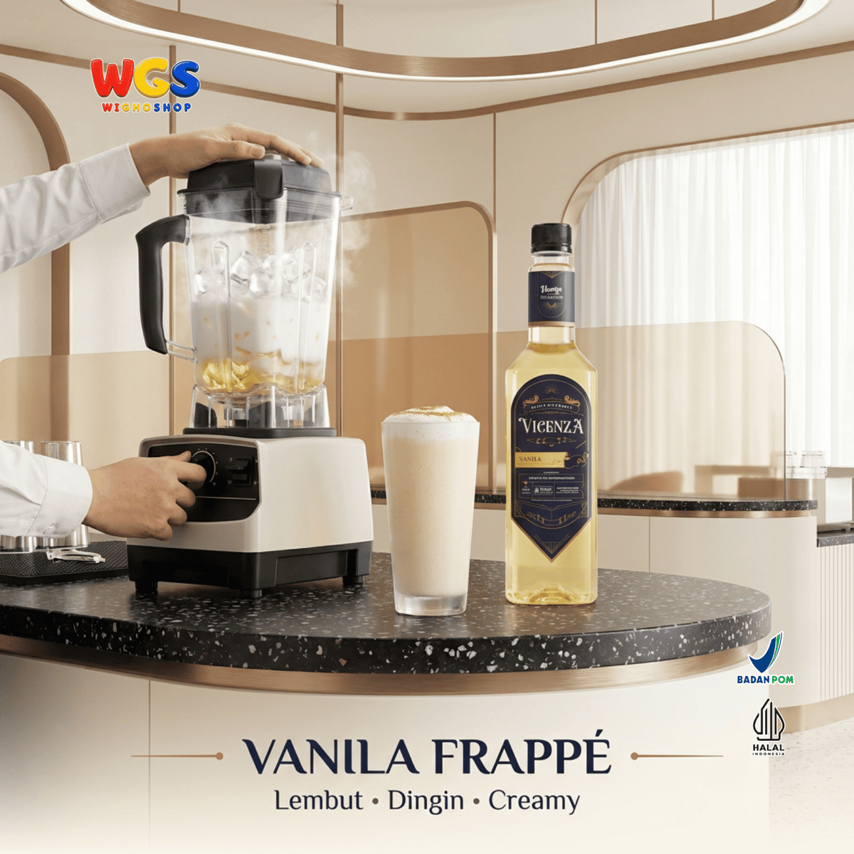 Vicenza Sirup Vanila 750ml - Vanilla Syrup untuk Kopi Susu, Latte & Milkshake