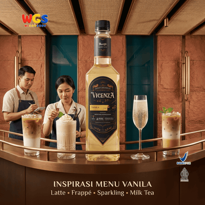 Vicenza Sirup Vanila 750ml - Vanilla Syrup untuk Kopi Susu, Latte & Milkshake
