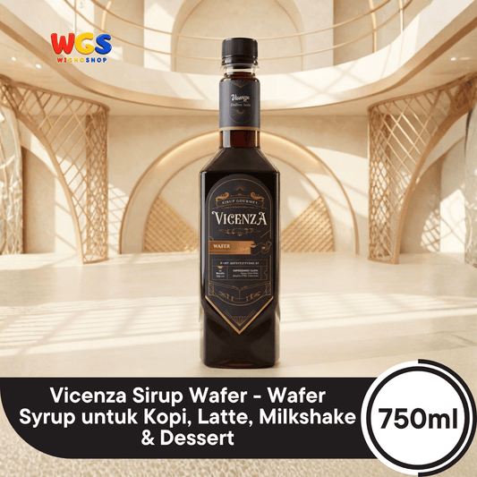 Vicenza Sirup Wafer 750ml - Wafer Syrup untuk Kopi, Latte, Milkshake & Dessert