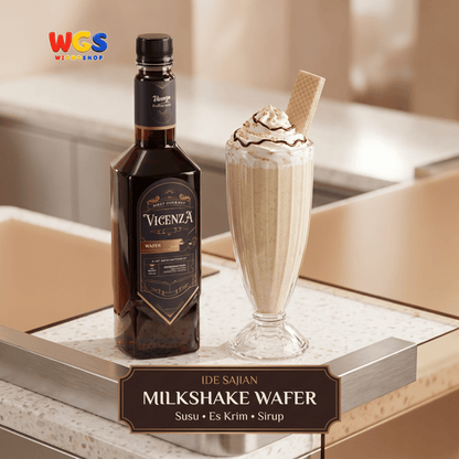 Vicenza Sirup Wafer 750ml - Wafer Syrup untuk Kopi, Latte, Milkshake & Dessert
