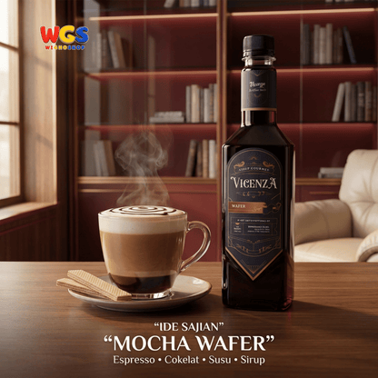 Vicenza Sirup Wafer 750ml - Wafer Syrup untuk Kopi, Latte, Milkshake & Dessert