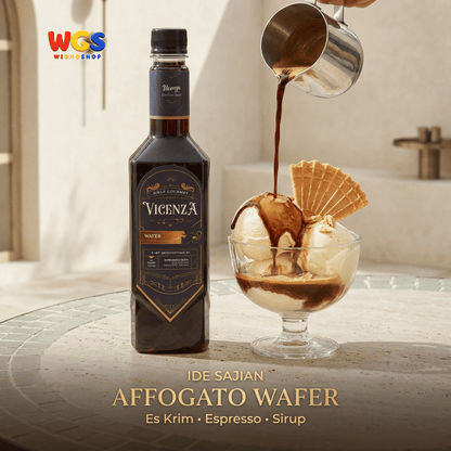 Vicenza Sirup Wafer 750ml - Wafer Syrup untuk Kopi, Latte, Milkshake & Dessert