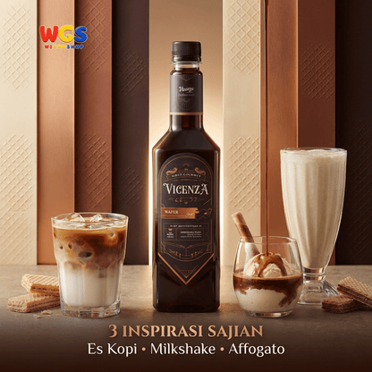 Vicenza Sirup Wafer 750ml - Wafer Syrup untuk Kopi, Latte, Milkshake & Dessert