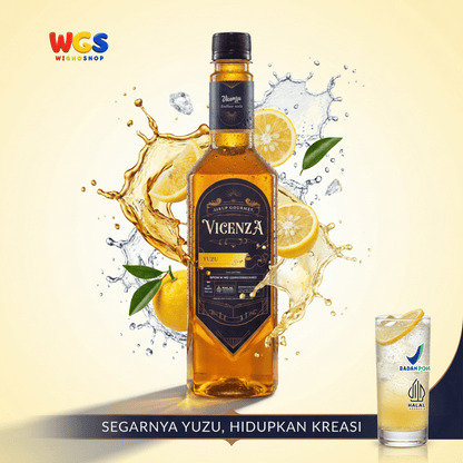 Vicenza Sirup Yuzu 750ml - Yuzu Syrup untuk Es Teh, Soda, Mocktail, Matcha & Kopi