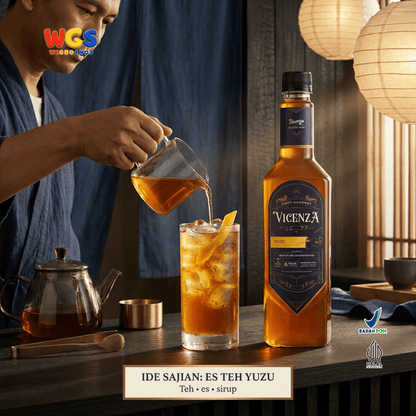 Vicenza Sirup Yuzu 750ml - Yuzu Syrup untuk Es Teh, Soda, Mocktail, Matcha & Kopi