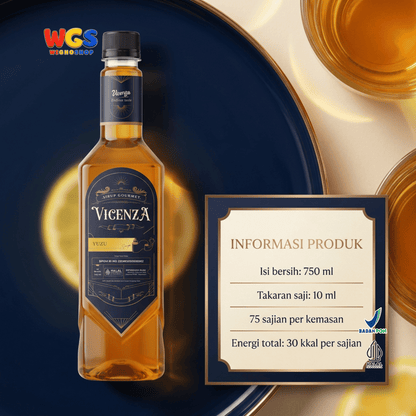 Vicenza Sirup Yuzu 750ml - Yuzu Syrup untuk Es Teh, Soda, Mocktail, Matcha & Kopi
