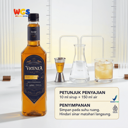 Vicenza Sirup Yuzu 750ml - Yuzu Syrup untuk Es Teh, Soda, Mocktail, Matcha & Kopi