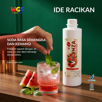 Vicenza Watermelon Syrup 1.2kg - Sirup Semangka untuk Mocktail, Soda & Es Buah