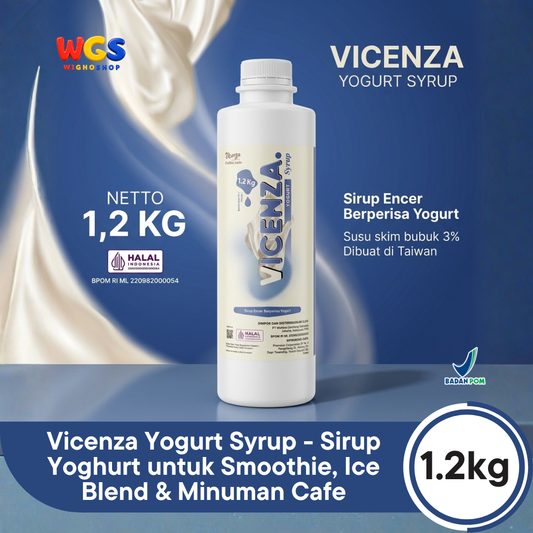 Vicenza Yogurt Syrup 1.2kg - Sirup Yoghurt untuk Smoothie, Ice Blend & Minuman Cafe