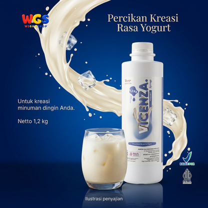 Vicenza Yogurt Syrup 1.2kg - Sirup Yoghurt untuk Smoothie, Ice Blend & Minuman Cafe
