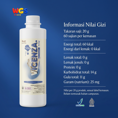 Vicenza Yogurt Syrup 1.2kg - Sirup Yoghurt untuk Smoothie, Ice Blend & Minuman Cafe