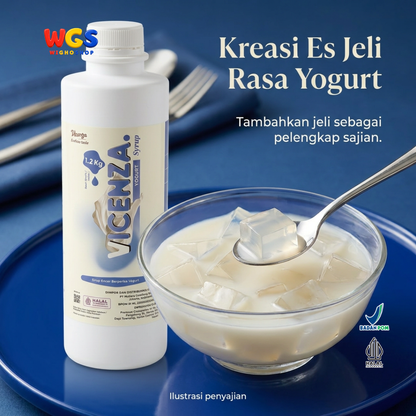 Vicenza Yogurt Syrup 1.2kg - Sirup Yoghurt untuk Smoothie, Ice Blend & Minuman Cafe