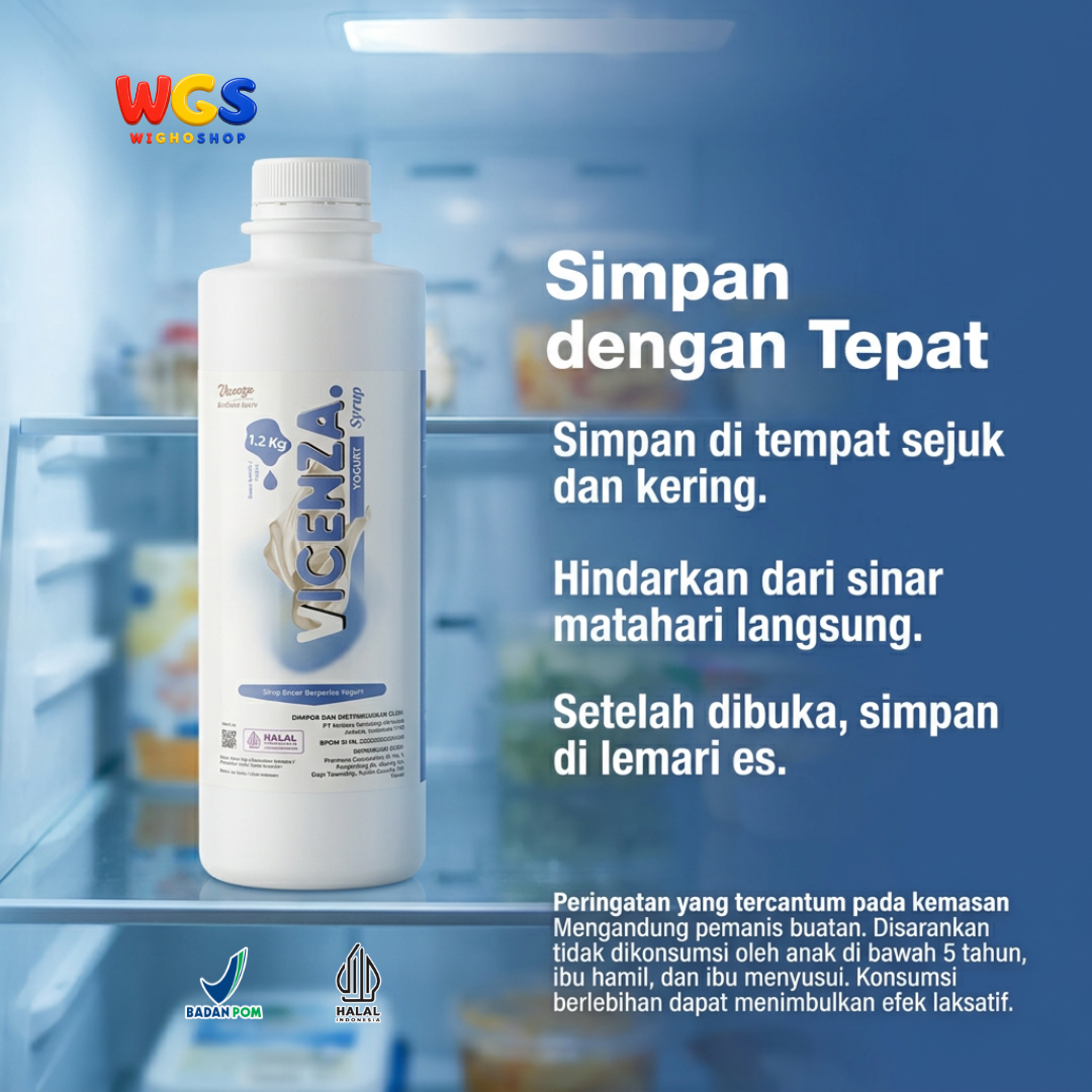 Vicenza Yogurt Syrup 1.2kg - Sirup Yoghurt untuk Smoothie, Ice Blend & Minuman Cafe