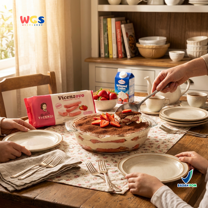 Vicenzi Vicenzovo Strawberry Ladyfingers 200g – Biskuit Savoiardi Stroberi untuk Tiramisu