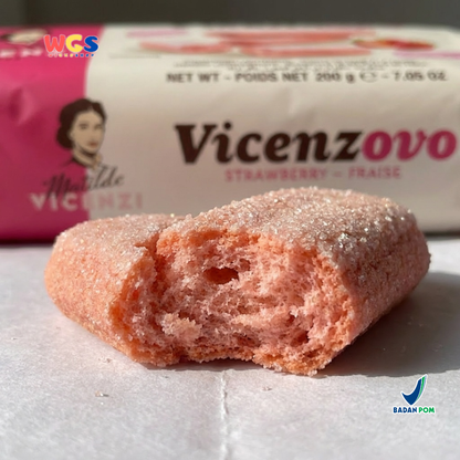 Vicenzi Vicenzovo Strawberry Ladyfingers 200g – Biskuit Savoiardi Stroberi untuk Tiramisu