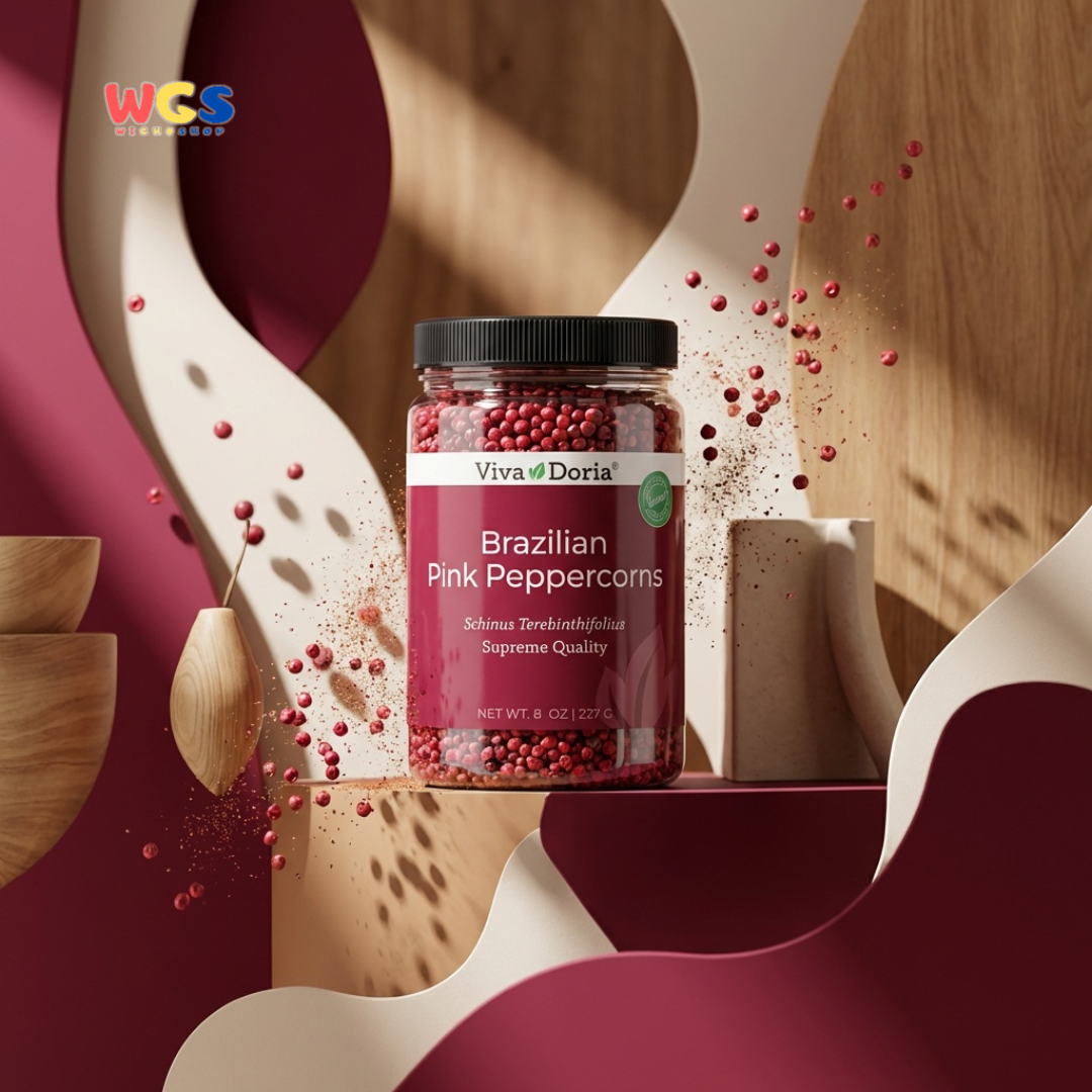 Viva Doria Brazilian Pink Peppercorns 227g - Lada Pink Utuh Premium untuk Steak, Seafood & Salad